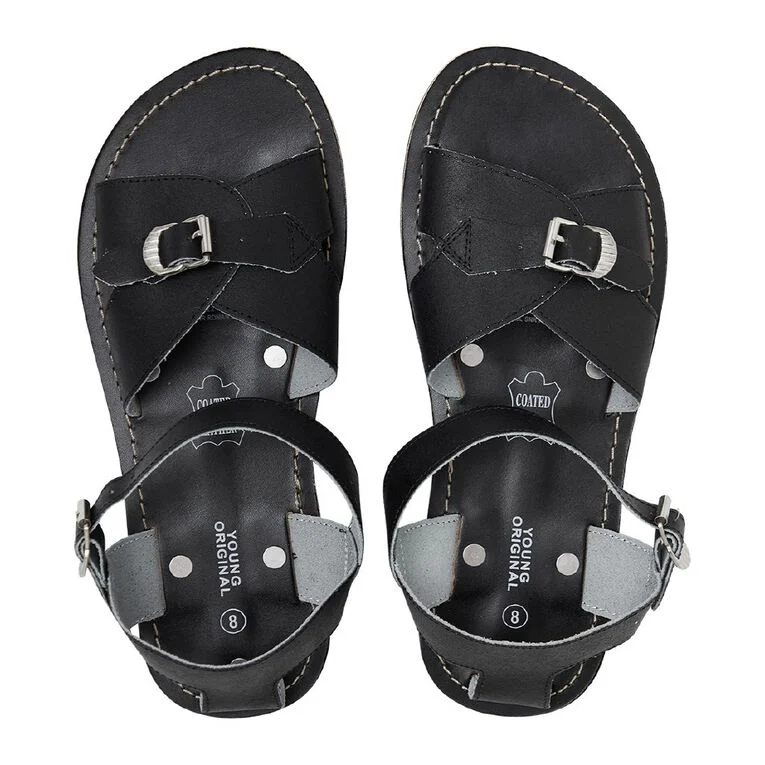 Image of the black roman sandals